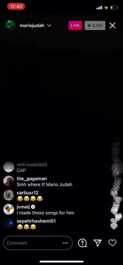 I was able to screen record like a minute after it started. The first part was him crying and shit and saying now he&rsquo;s gonna do drugs and shit to numb his unending pain and his homie was like &ldquo;fashoooo&rdquo;😭