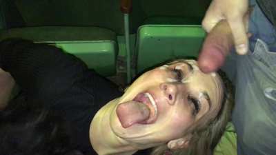 Amateur Theater Bukkake. I lost count after a couple dozen loads!