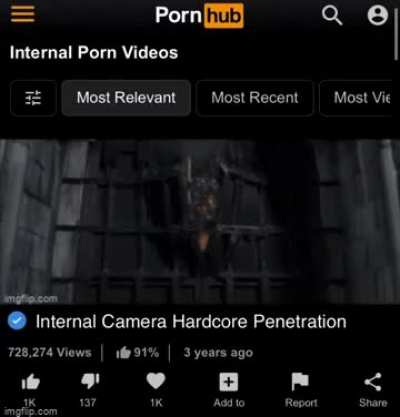 Somebody should upload grond videos to pornhub with titles like &ldquo;watch her get smashed wide open by a heavy rod&rdquo;