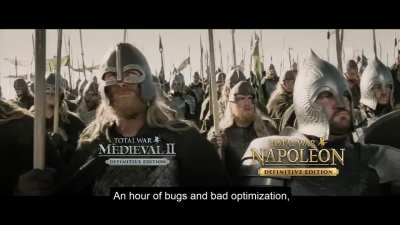 "Total War calls for help!" "And the fans will answer!"