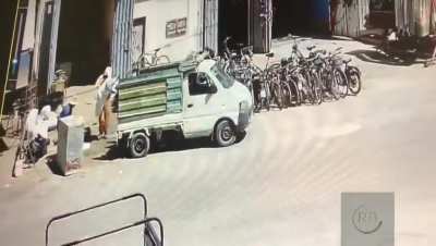 An old military shell suddenly exploded while moved onto a cargo vehicle in Laayoune city, Morocco