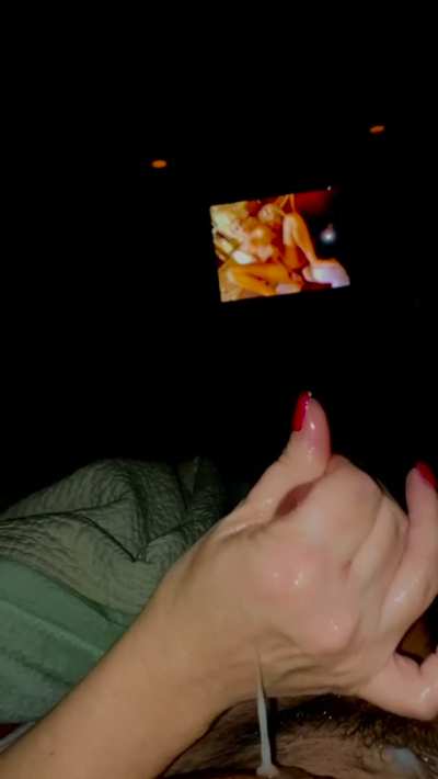 Movie night turned into porn night. Drained his cum like a good wife 💦💦