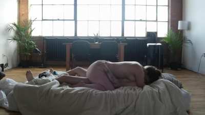 PAWG babe gets woken up for rough fuck