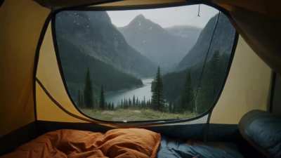 Can you hear it? Just the soft sound of rain and the view of the valley.