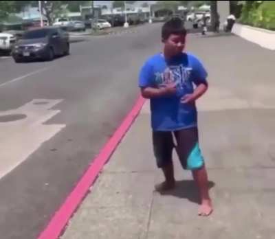 Tried to come off as tough then screams like a b