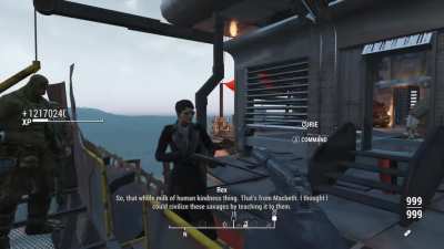playing modded fallout 4 and Curie forgot her parachute..