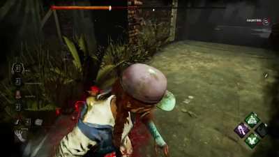 Dead by Daylight survivor taunting killer, learns lesson fast.