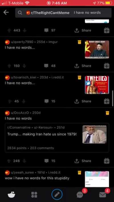 They have no words
