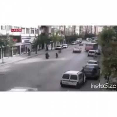 İnanılmaz kaza anı.