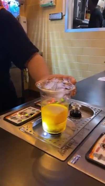 Bear fill in glass