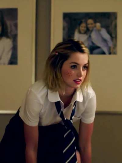 Ana de Armas taking off her underwear