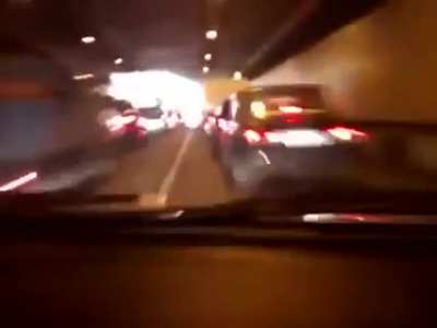 Subaru boys entering a tunnel at 190 km/h