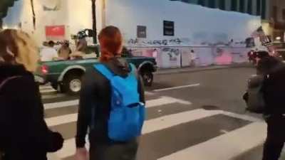 Instigators deliberately run red-light to run over blm protestors