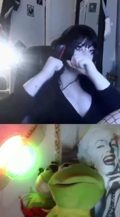 goth girl has now killed kermit off caw caw