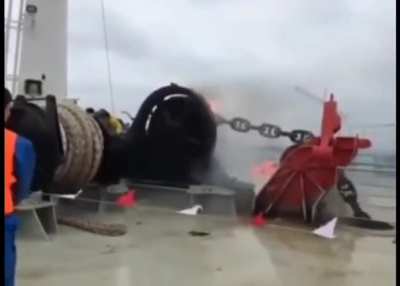 Anchor drop brake failure