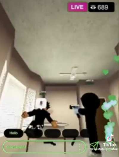 buddy got caught up on roblox live😭😭😭