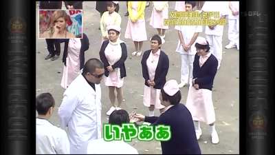 Hosei and Chono react to some of the slaps during the No Laughing Batsu Games [Downtown DX]