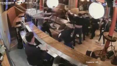 Group fight at a bar