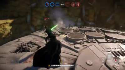 I didn't want to fight but Luke got to cocky, also that lightsaber throw was top notch