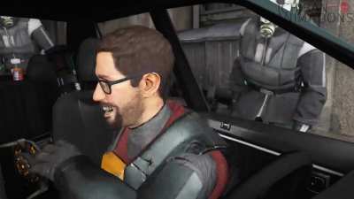 Gordon blastin' Hopes and Dreams in his car