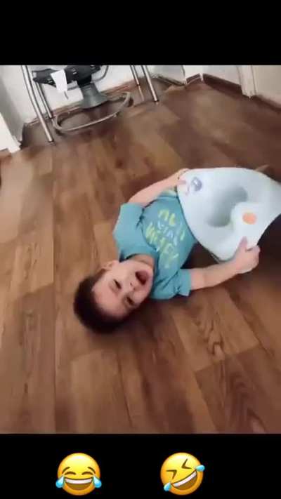 That better be water in that potty otherwise he's got a real reason to scream and cry
