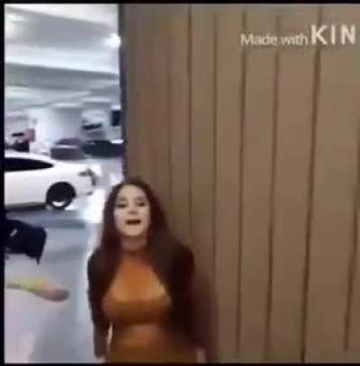 Why record yourself doing this also "YoU KiCkeD mE In ThE BaLlS!" Nice aim girl