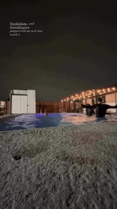 Jumping in the pool