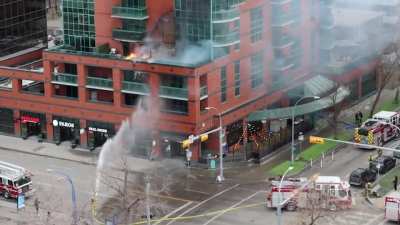2022 01 22 Emerald Stone Apartment Fire video of first balcony fire