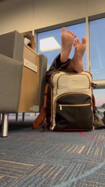 Funny how my toes look more first class than half this terminal&hellip;
