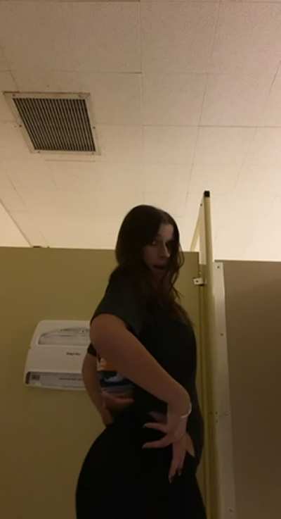 i got very horny i just couldn't resist getting my tits out in the school haha