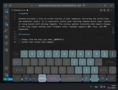 I built a cross-platform overlay tool for QMK/Vial/ZMK that reads your active keymap straight from the keyboard itself