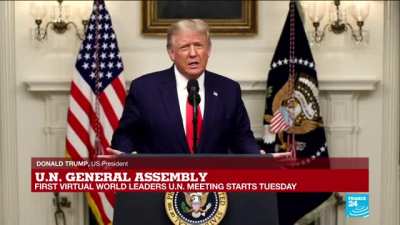 Watch Trump&rsquo;s speech at UN assembly ? He slams &ldquo;China virus&rdquo; barely 30 seconds in 😂😂