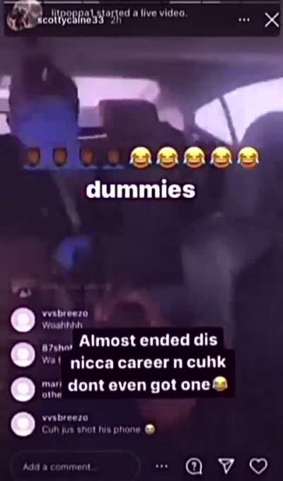Bro almost smoked his homie on the spot