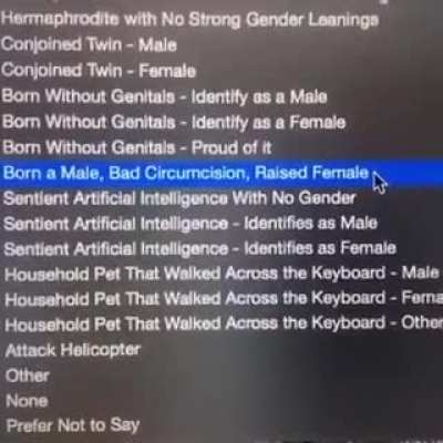 Choose gender