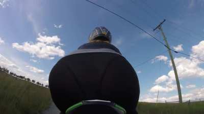 On a bike