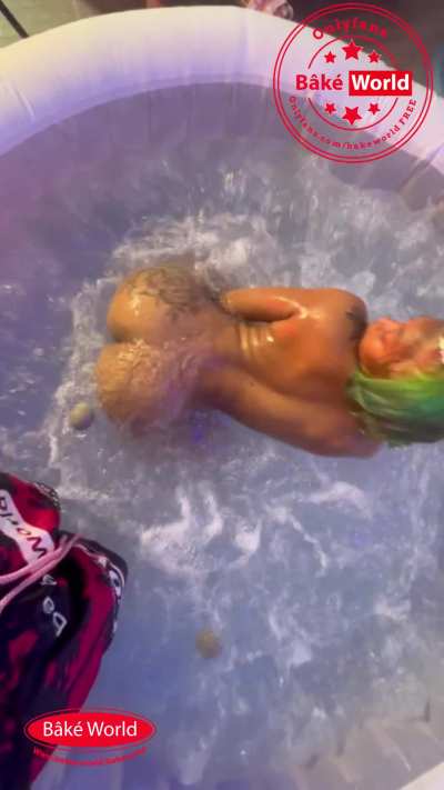 Wet booty bouncin n hi rise in the sky
