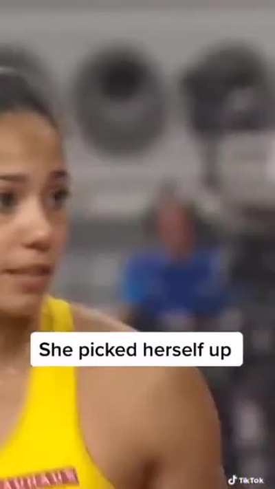 Her pole broke, she had one attempt left.. she picked herself up.. found new pole and broke swedish pole vault record..