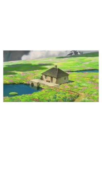 I extended frames from Ghibli movies.