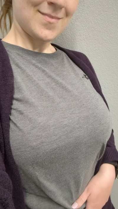 Had to get the titties out at work 😉 (OC)