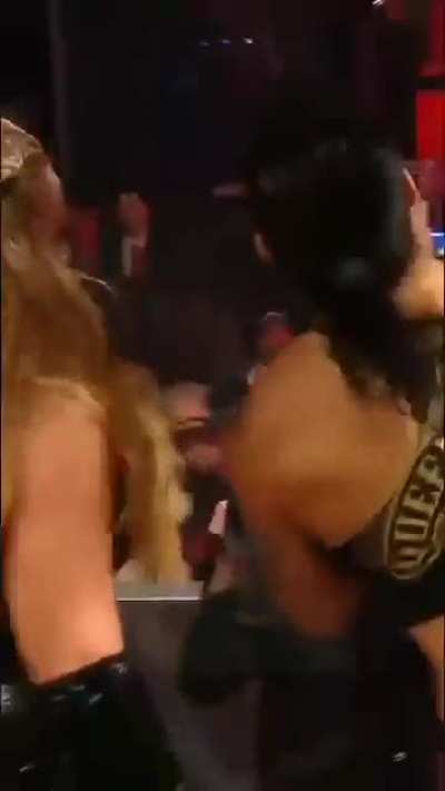 Nattie tits getting smashed by the door 