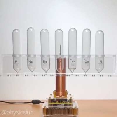 Gases near a Tesla coil