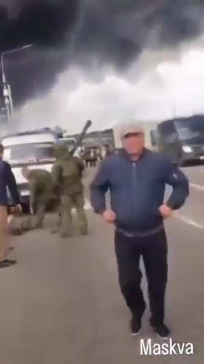 MANPADS operators in Moscow opened fire on drones right in the middle of a highway during yesterday&rsquo;s Ukrainian mass attack.