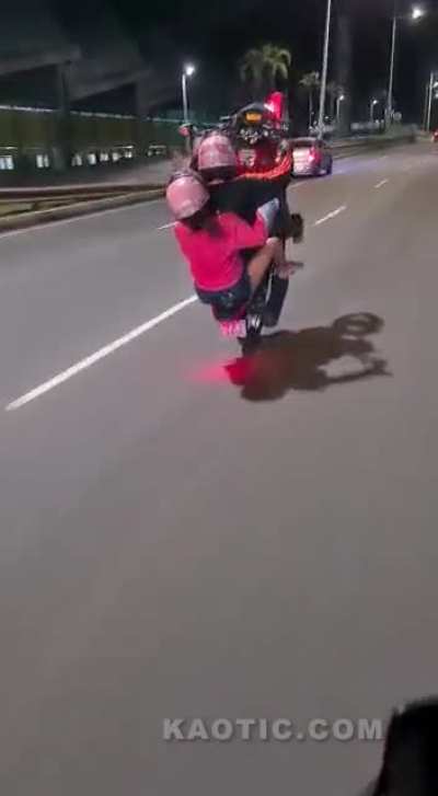 Wheelie gone wrong