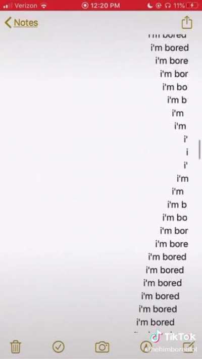 i&rsquo;m bored