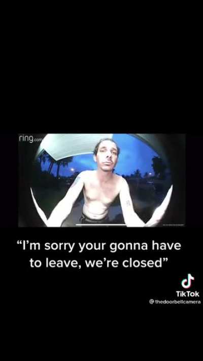 Inebriated guy tries to order dinner through someone's Ring doorbell
