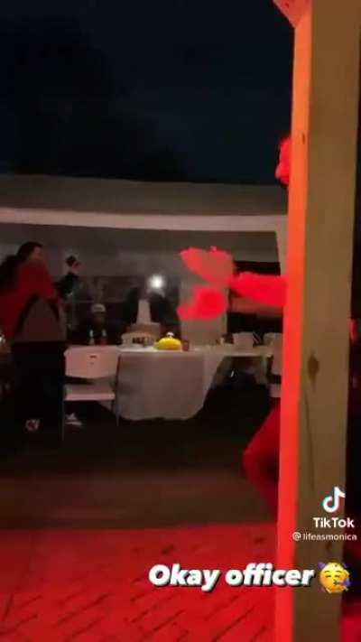 Cop decides to join in