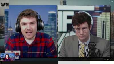 Nick Fuentes ranting against history being taught in schools because it's "anti-white" and ends with doomsday prediction of satanic pagan aztec obelisk worship displacing Christianity