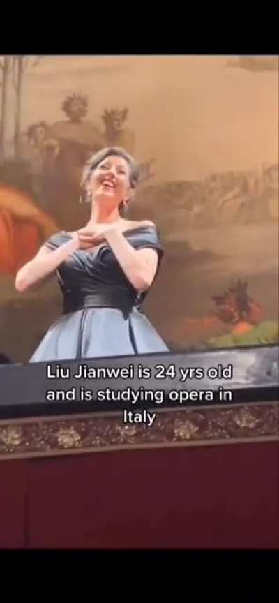 A soprano was singing her 4th encore, "Sempre libera" an opera number that has a tenor part, a young opera student spontaneously joins her in song when he noticed there wasn't anyone else singing it