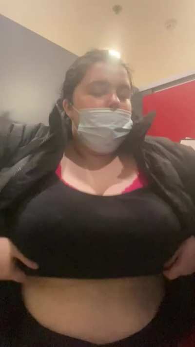 Went to bathrooms in college today for a lil strip down since yall seemed to enjoy last night :) I&rsquo;m happy to be posting again hehe xx
