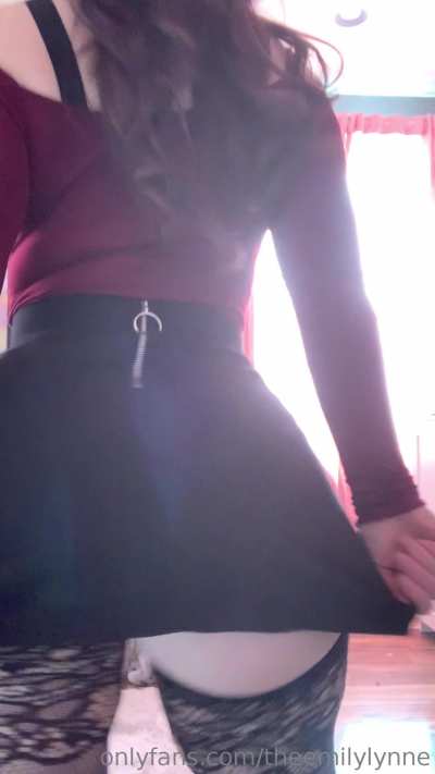 Emily in a skirt